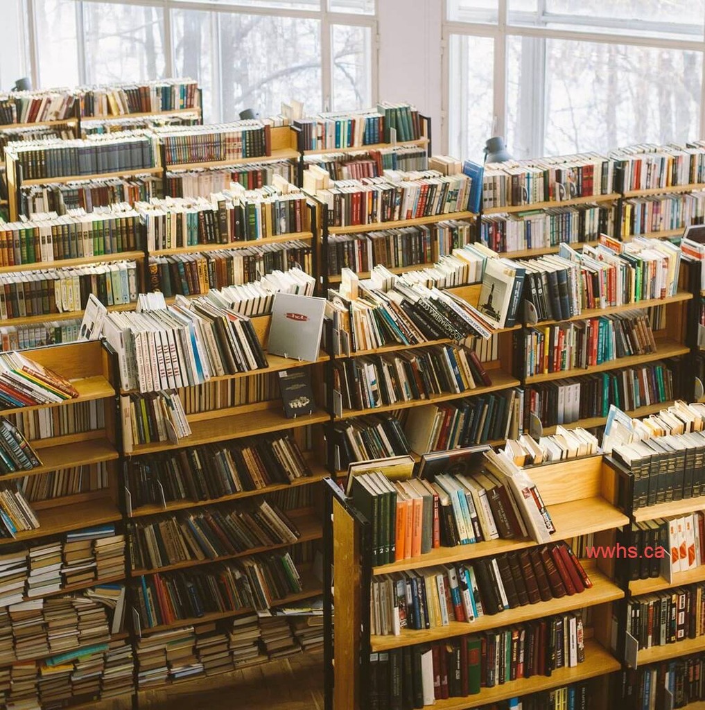 Shelves of books representing eBook publishing.